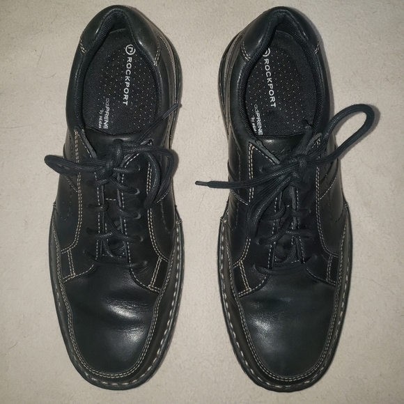 Rockport Dark Black Leather Mens 8 - Picture 3 of 11